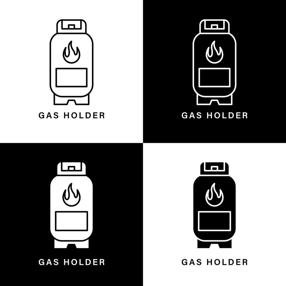 gas- houder icoon tekenfilm. benzine symbool vector logo