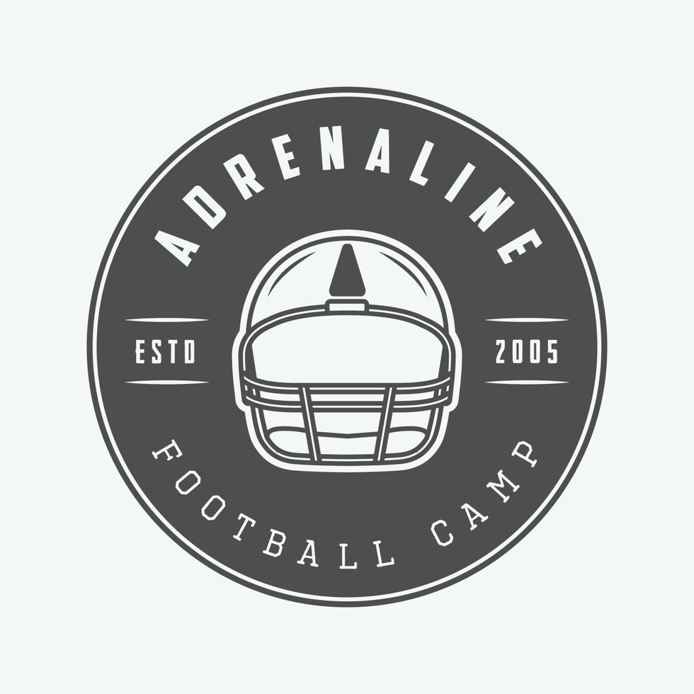 vintage rugby en american football labels, emblemen en logo. vector illustratie