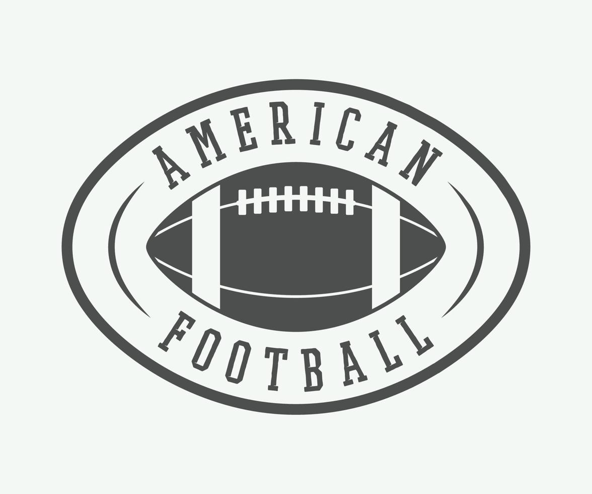 vintage rugby en american football labels, emblemen en logo. vector illustratie