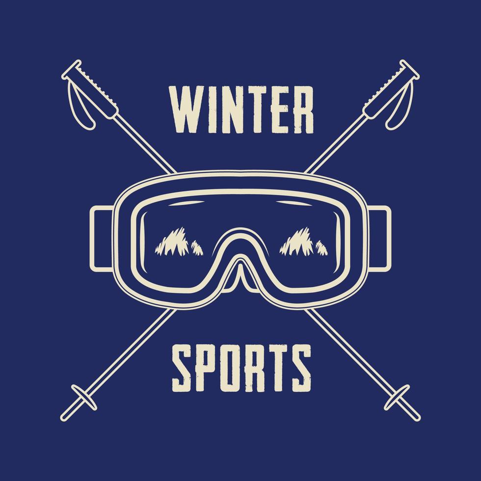 wijnoogst winter sport- logo, insigne, embleem en ontwerp elementen. vector illustratie