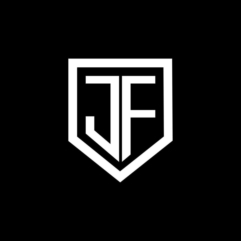 jf brief logo ontwerp met zwart achtergrond in illustrator. vector logo, schoonschrift ontwerpen voor logo, poster, uitnodiging, enz.