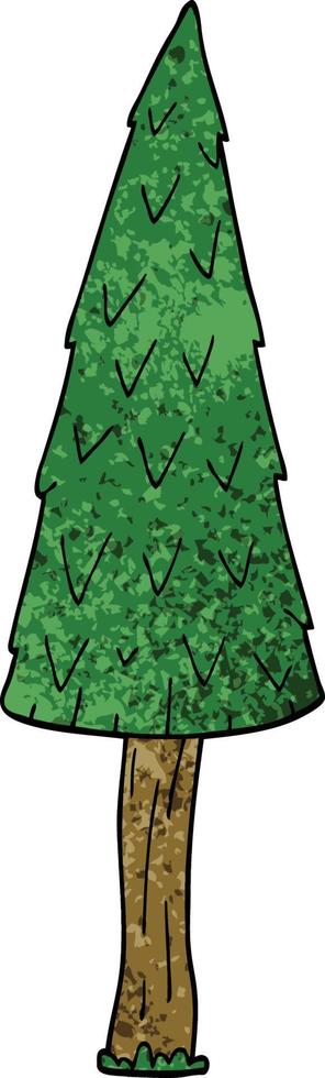 cartoon doodle kerstboom vector