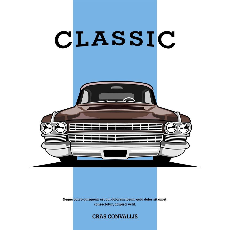 klassiek auto retro wijnoogst illustratie ontwerp vector