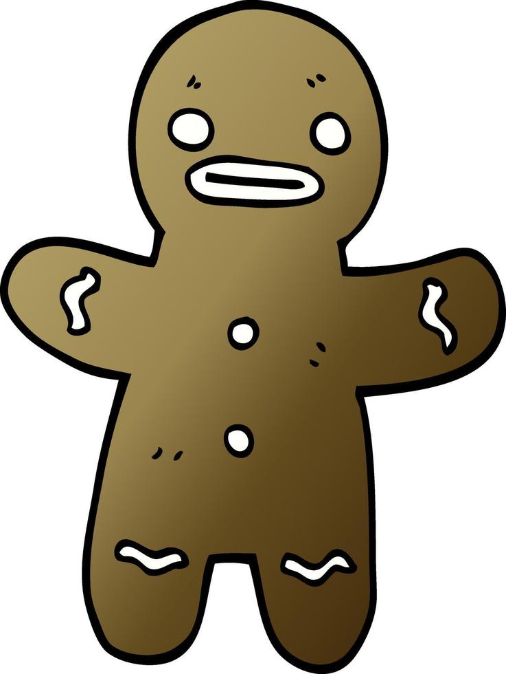 cartoon doodle peperkoek man vector