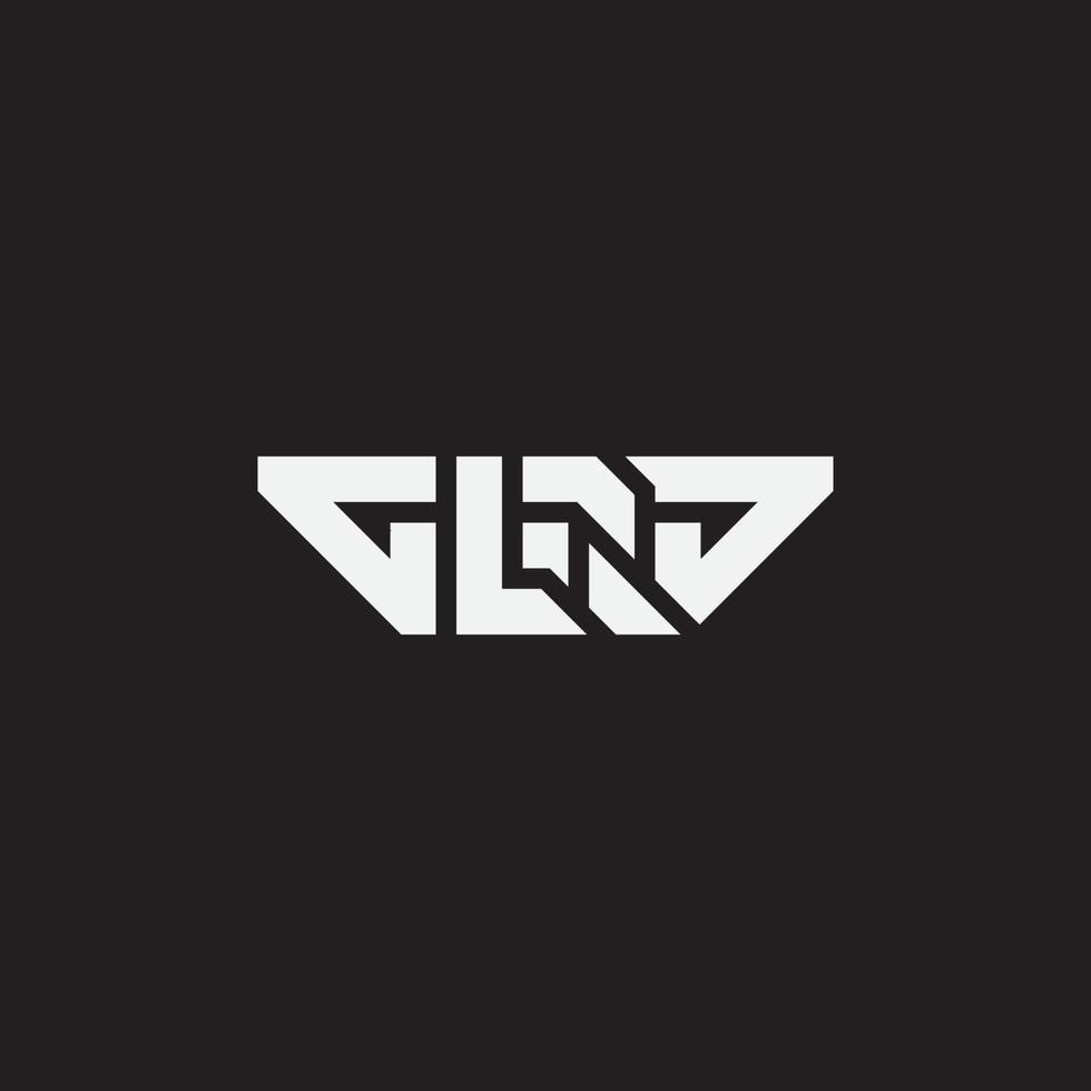 eerste brief g l r d monogram logo sjabloon. vector