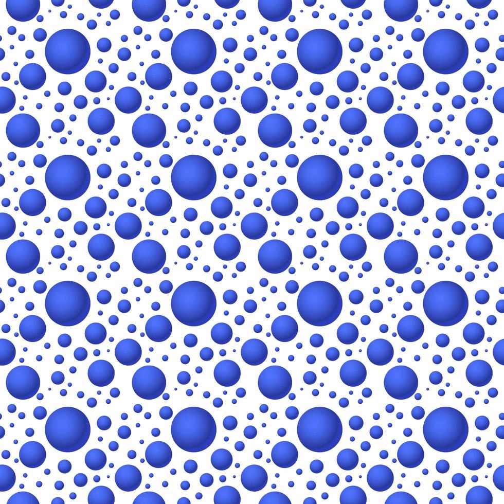 blauw volumetrisch ballen naadloos patroon vector
