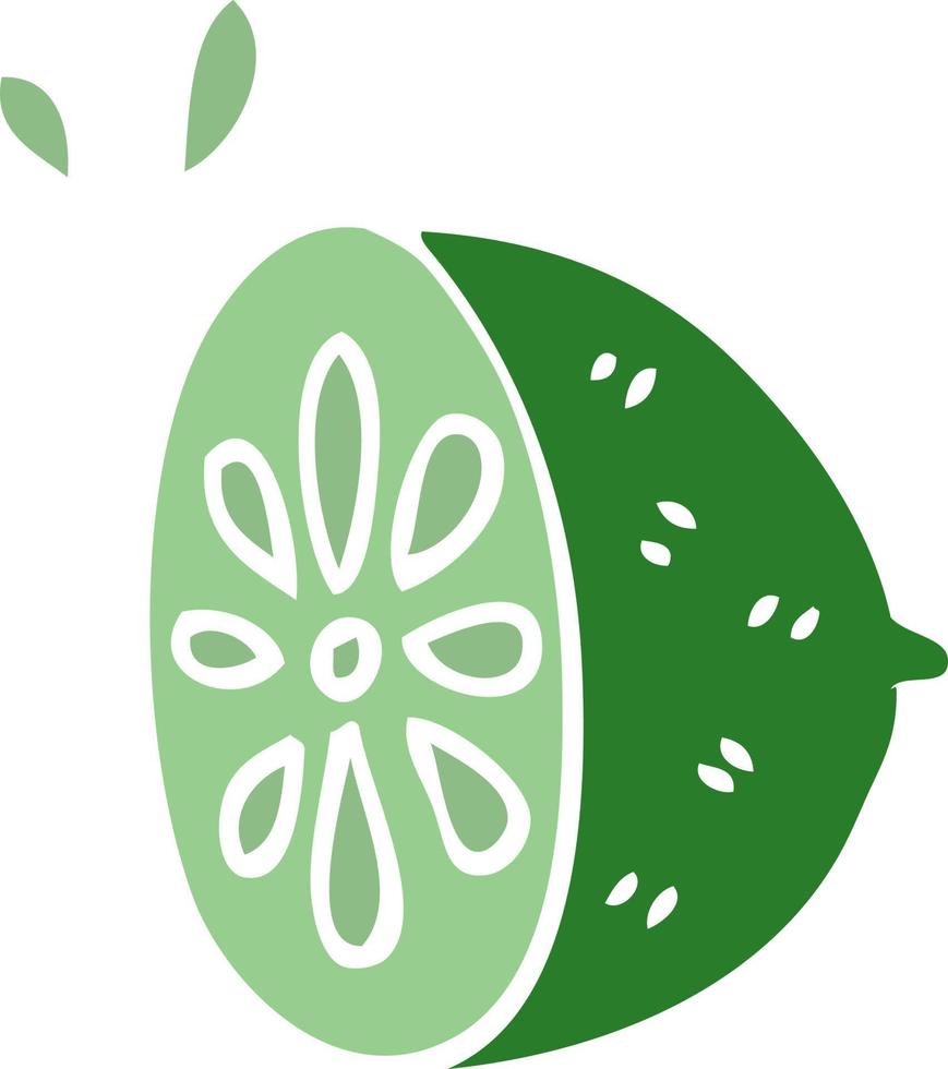 cartoon doodle limoen fruit vector