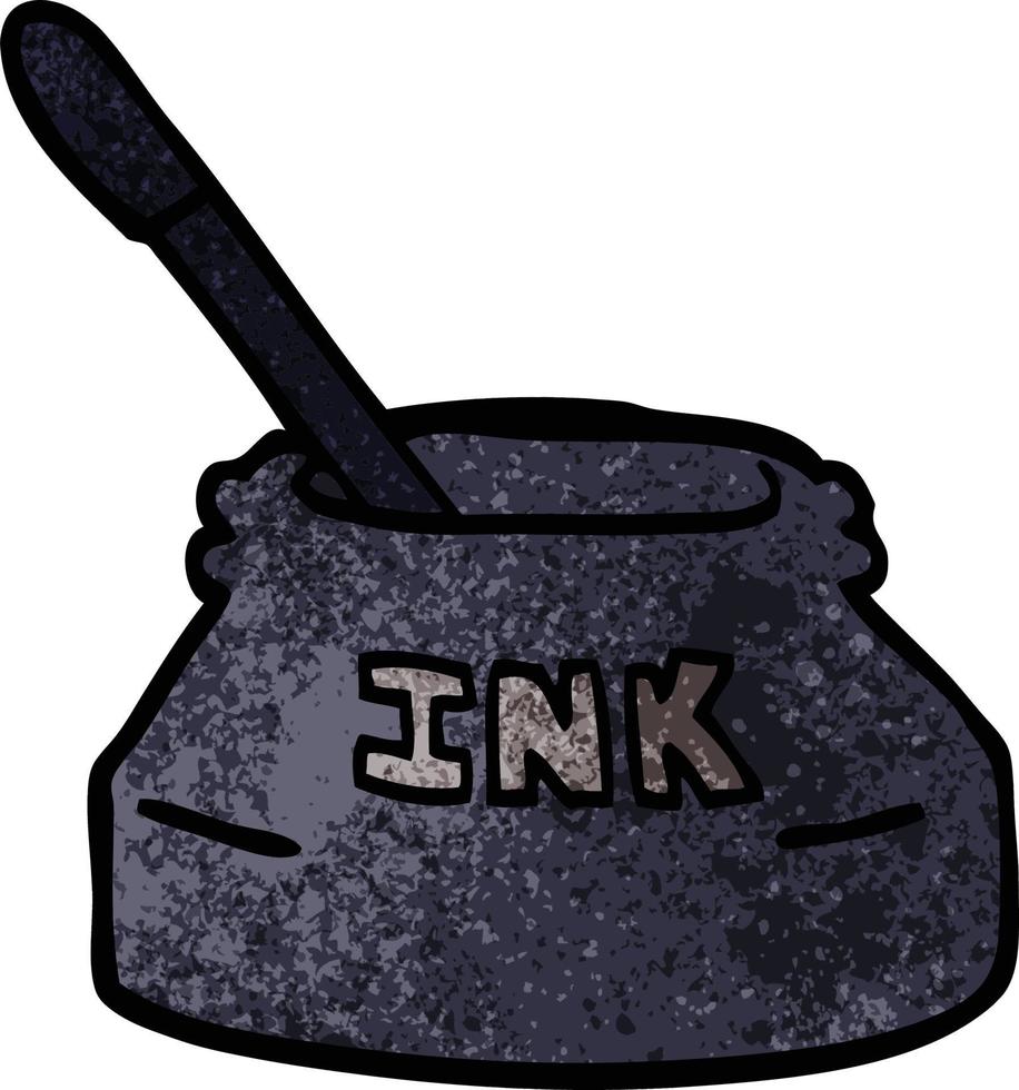 tekenfilm tekening inkt pot vector