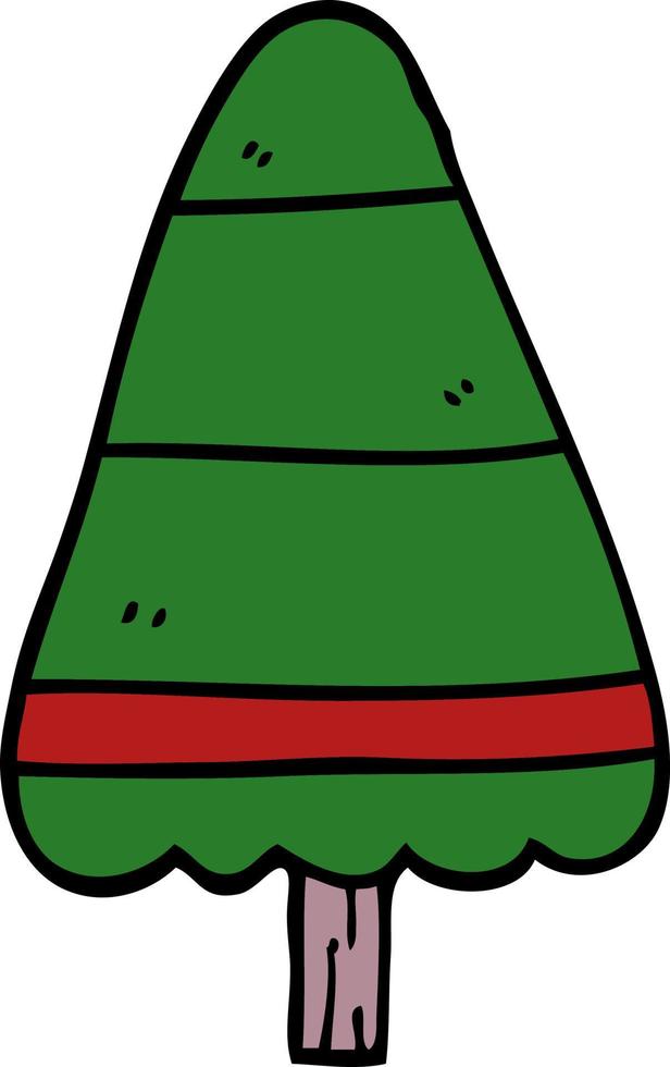 cartoon doodle kerstboom vector