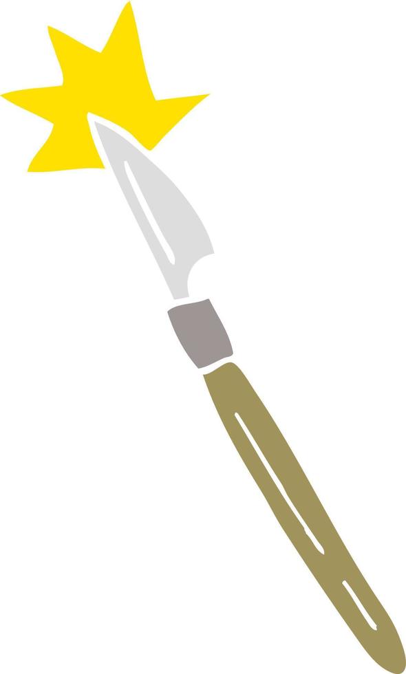 vlak kleur stijl tekenfilm scalpel vector