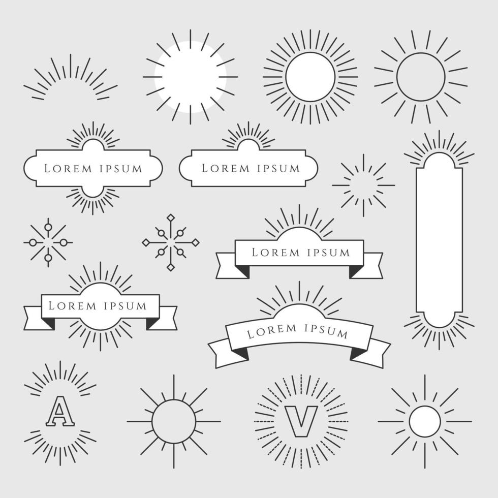 desain reeks menggunakan zonnestraal. - vector. vector