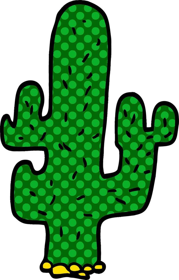 cartoon doodle cactus vector