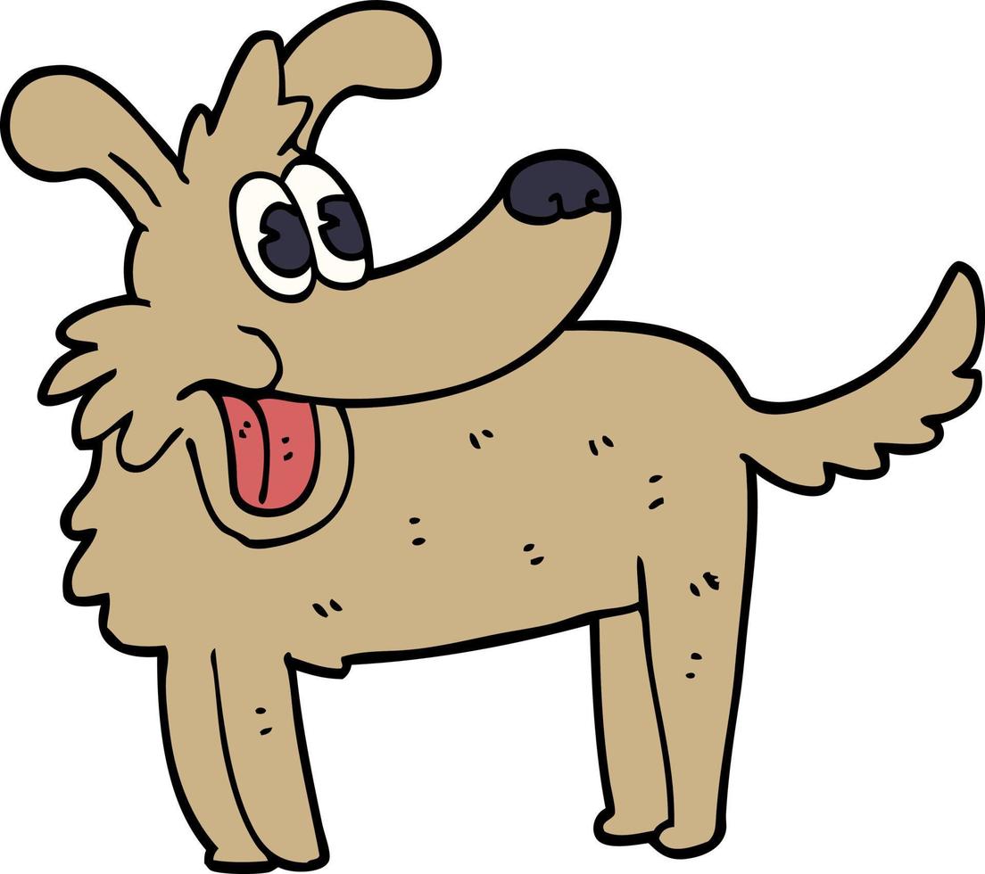 cartoon doodle gelukkige hond vector