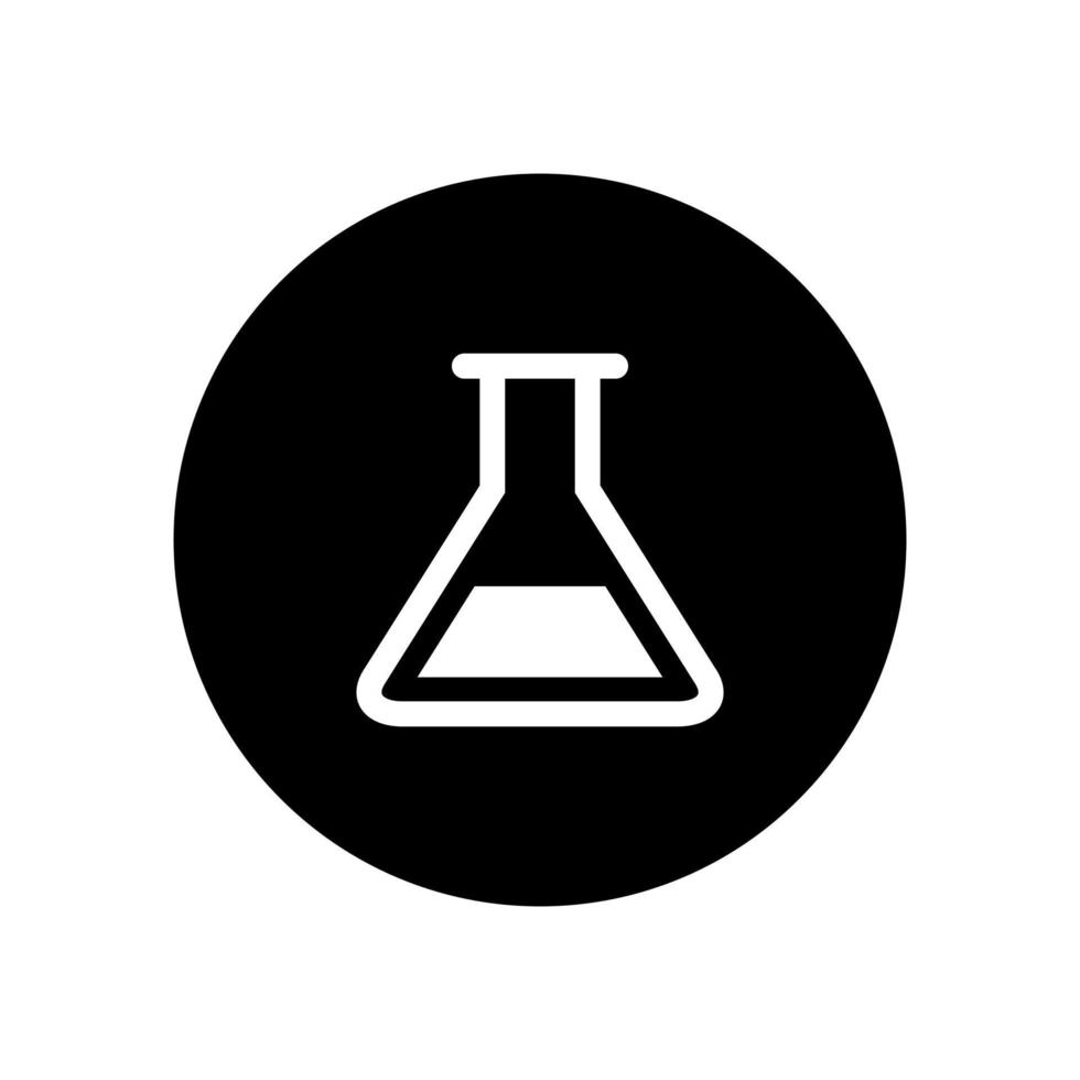 chemisch beker glas icoon vector geïsoleerd Aan cirkel achtergrond