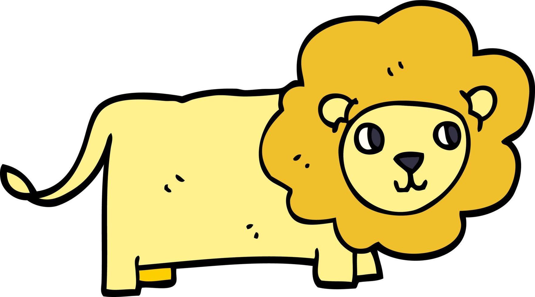 tekenfilm doodle leeuw vector