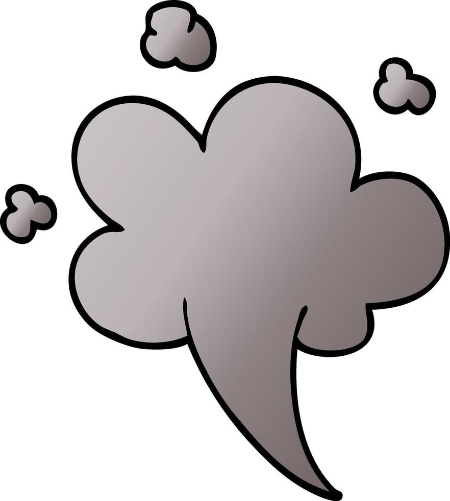 cartoon doodle suizende wolk vector