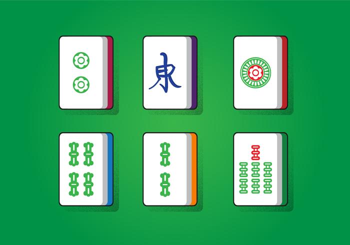 Mahjong lucky square vector