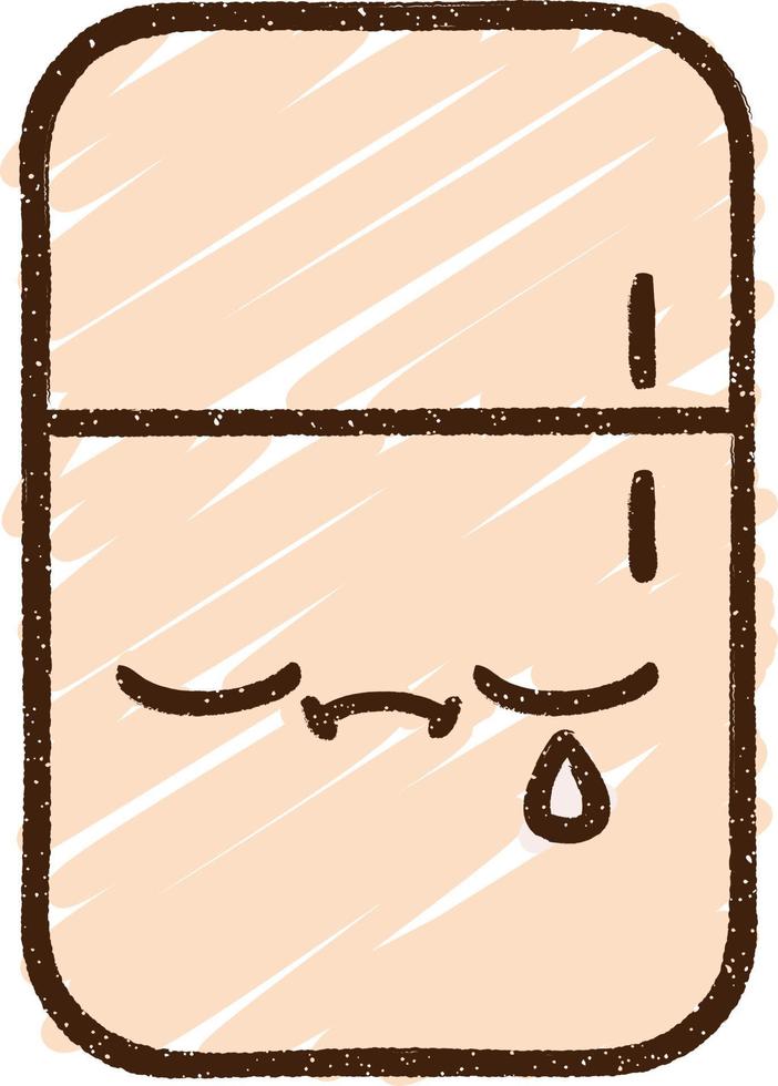 huilen koelkast krijt tekening vector