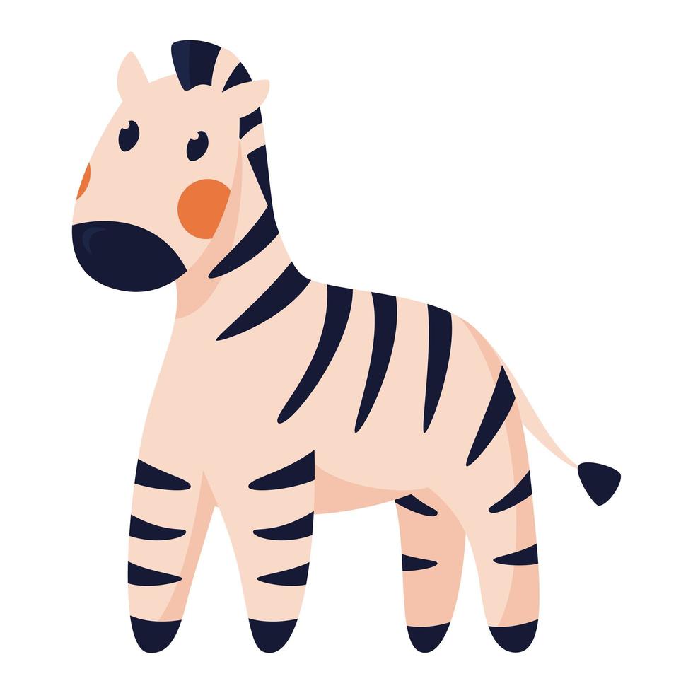 kinderen speelgoed- schattig zebra geïsoleerd vector illustratie