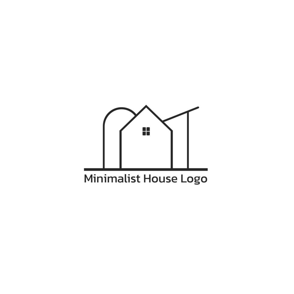 elegant en minimalistische huis logo sjabloon vector