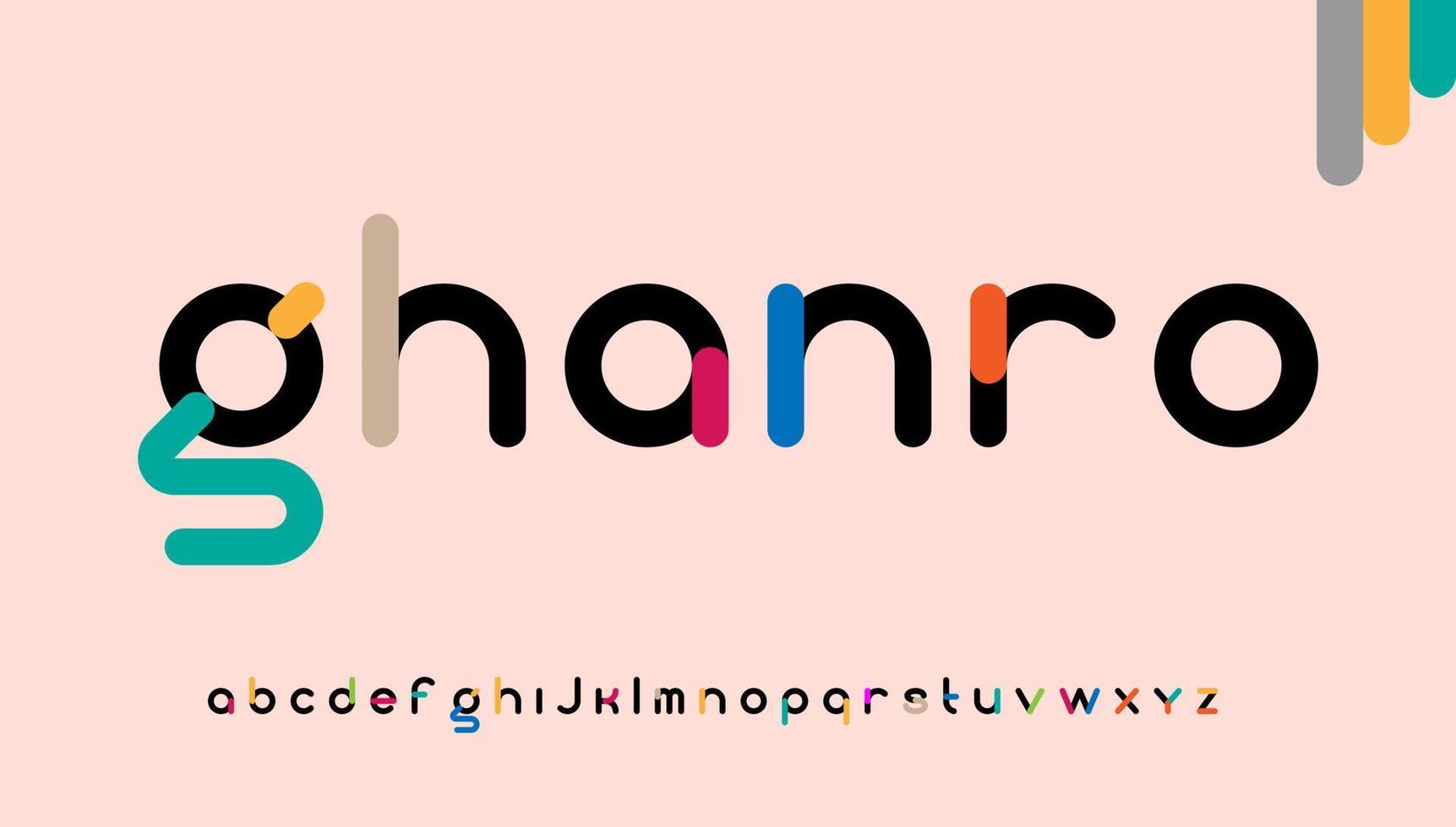 bewerkbare kleur elegant klein alfabet brief logo ontwerp vector