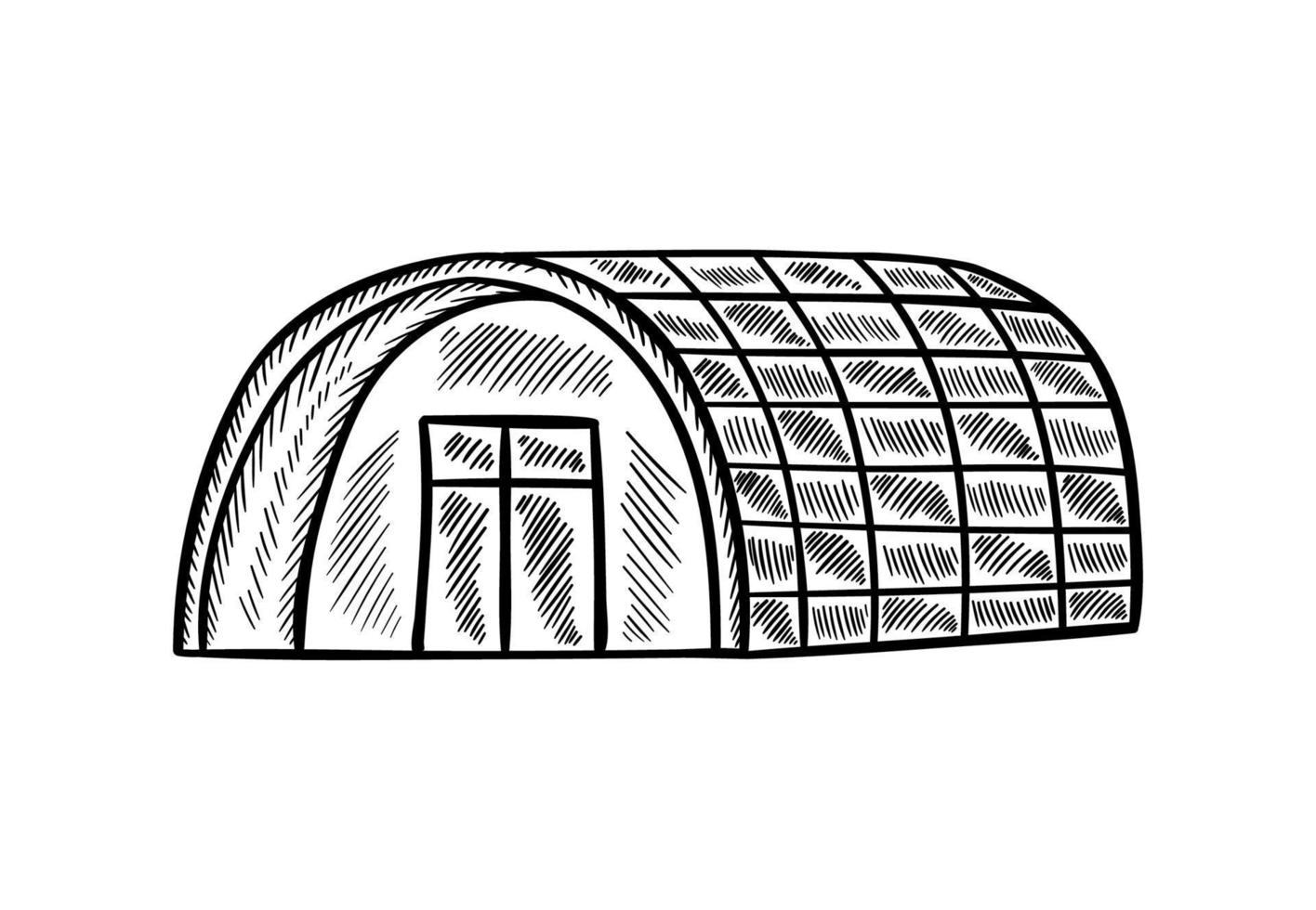 glamping tekening tent reeks vector