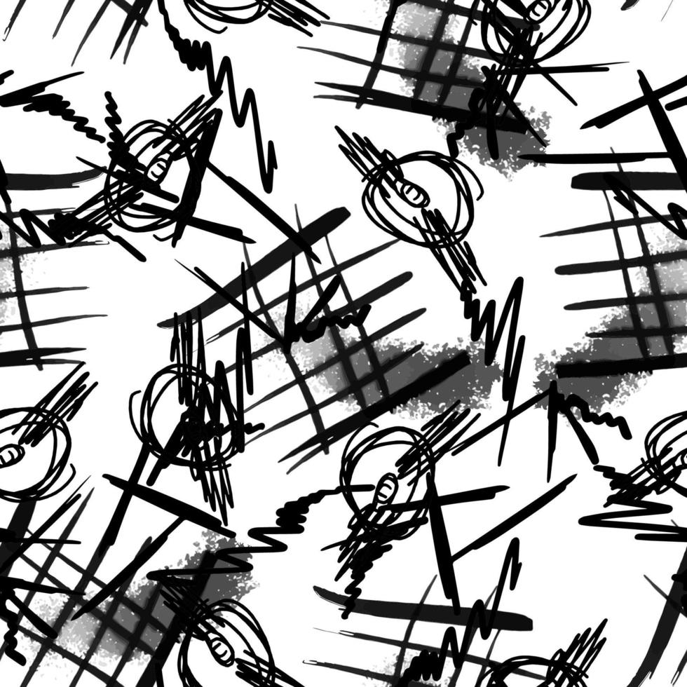 abstract naadloos achtergrond. beroertes gemaakt met inkt. vector. hand- tekening. vector