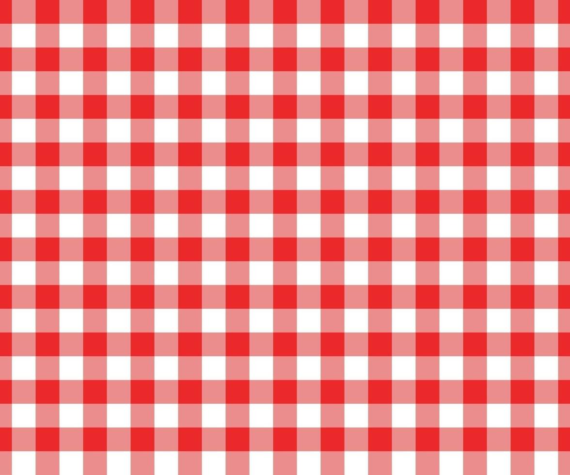 rood en wit katoenen stof naadloos patroon. geruit structuur voor picknick deken, tafelkleed, plaid, kleren. Italiaans stijl overlay, kleding stof meetkundig achtergrond, retro textiel ontwerp vector