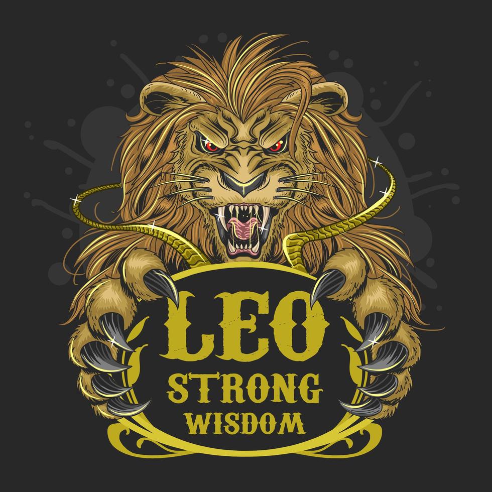 Leo leeuw dierenriem ontwerp vector