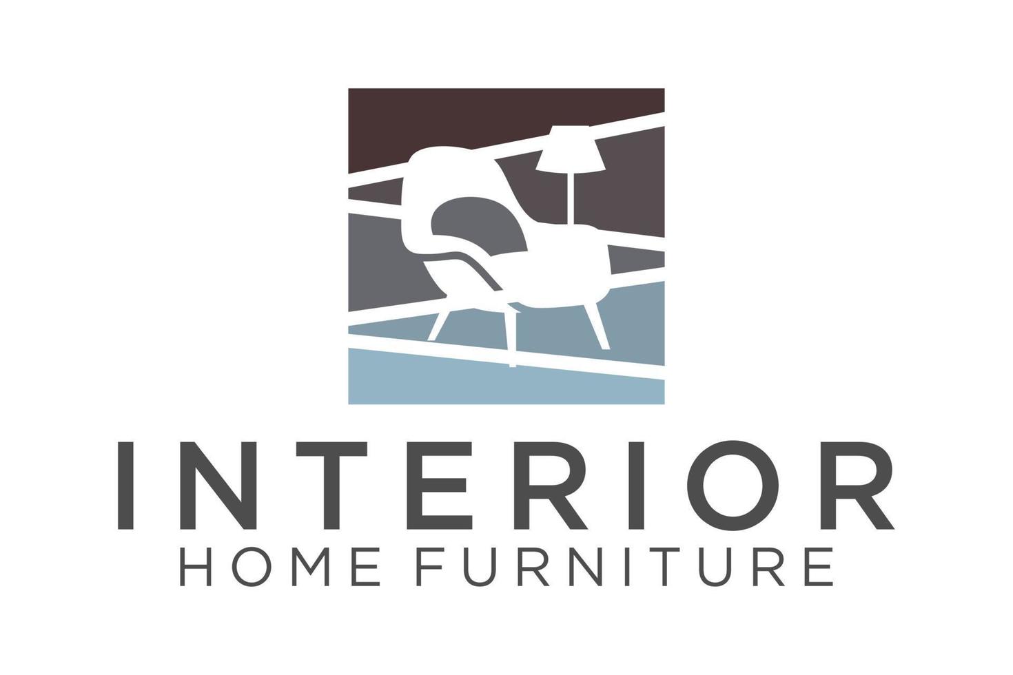 huis interieur logo ontwerp, banken, stoelen en huis meubels vector