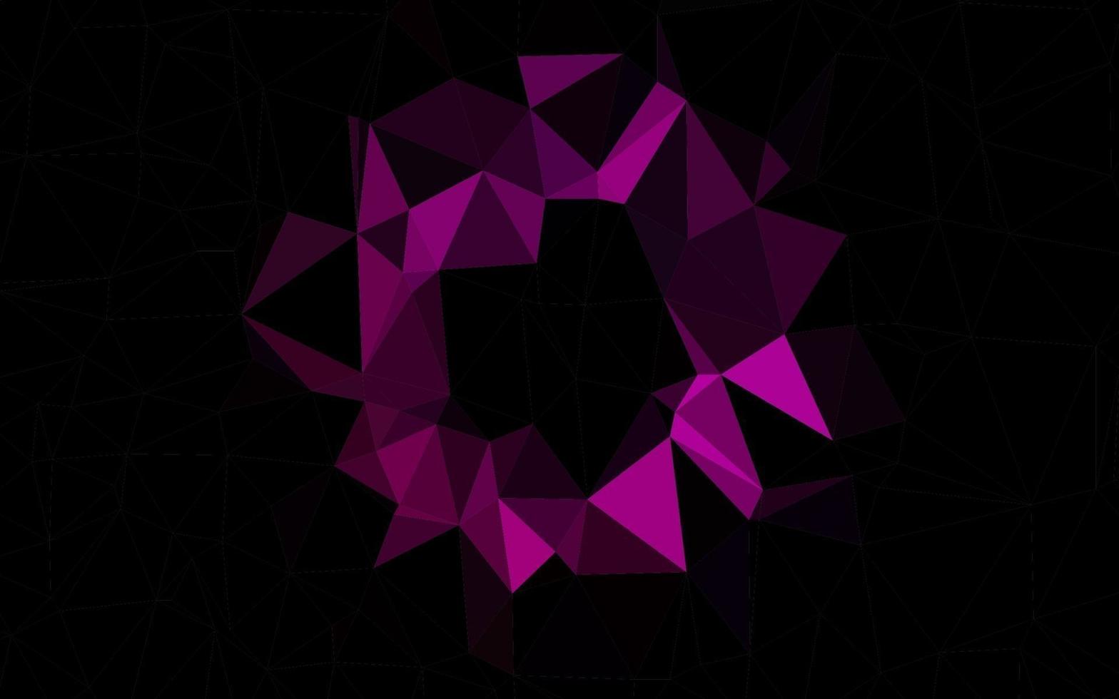donker paarse vector veelhoekige sjabloon.