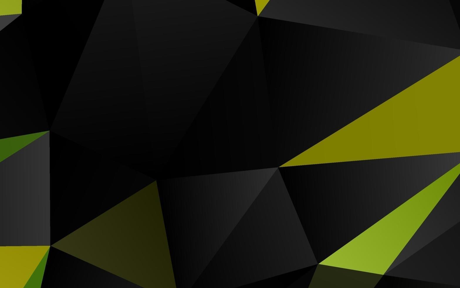 donkergroene, gele vector abstracte mozaïekachtergrond.