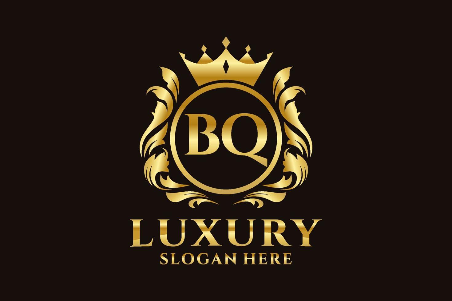 eerste bq brief Koninklijk luxe logo sjabloon in vector kunst voor luxueus branding projecten en andere vector illustratie.
