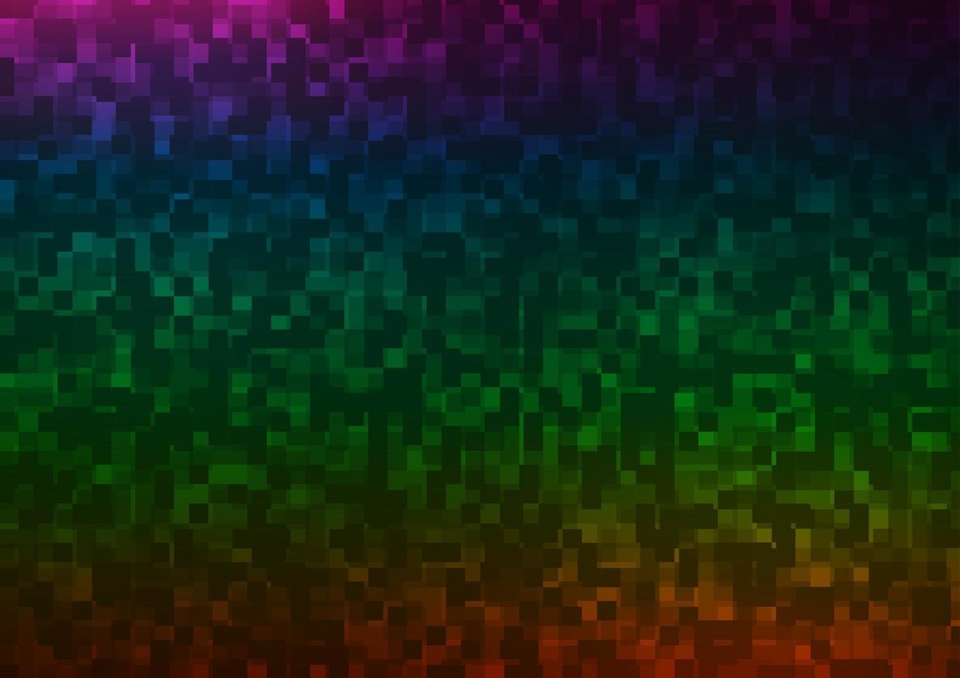 donker veelkleurig, regenboog vectorpatroon in vierkante stijl. vector