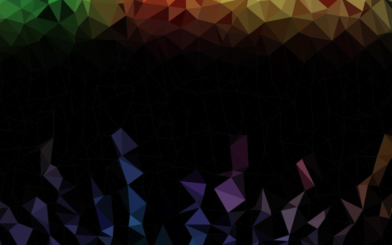 licht veelkleurig, regenboog vector glanzende driehoekige sjabloon.