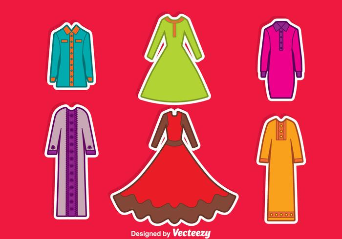Arabische Abaya Collectie Vector