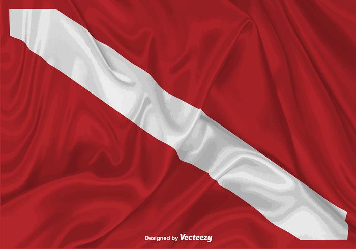 Vector Realistische Dive Flag Illustratie