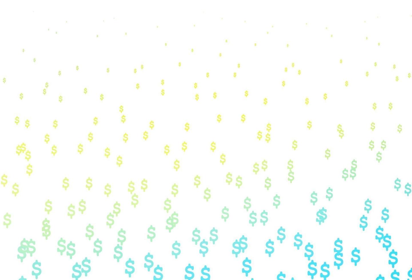licht blauw, geel vector lay-out met bank symbolen.