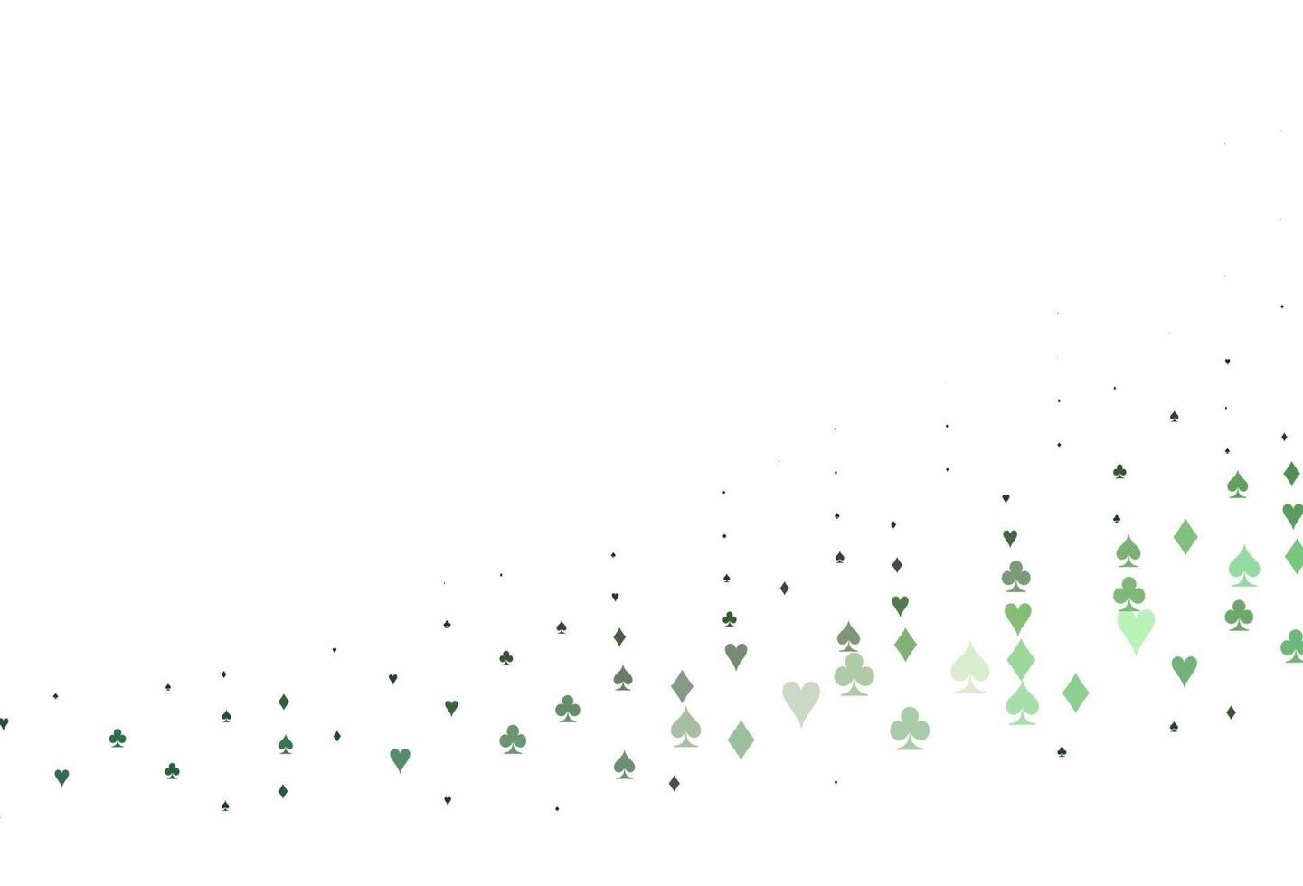 lichtgroene vectordekking met symbolen van gok. vector