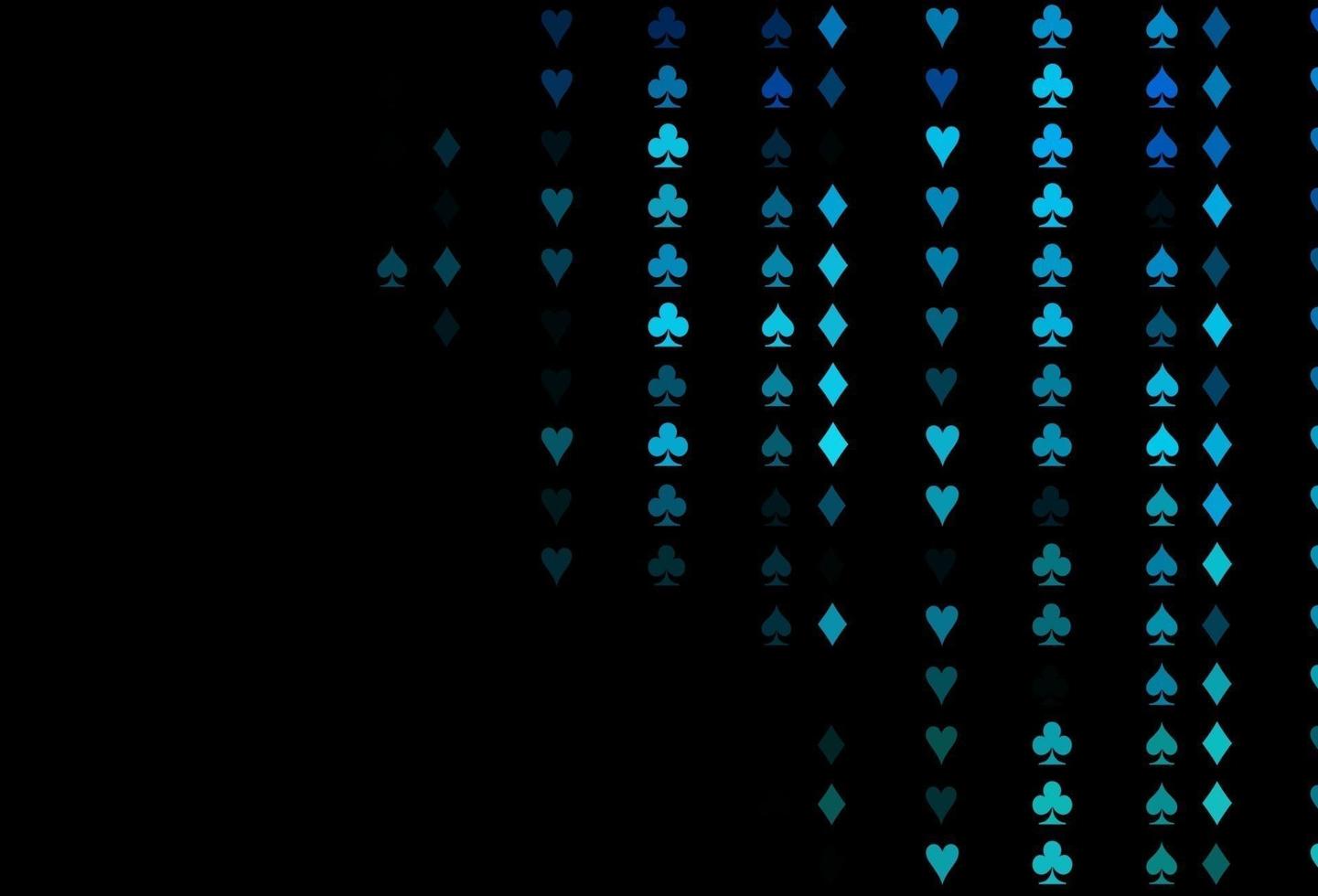 donkerblauwe vectorsjabloon met pokersymbolen. vector