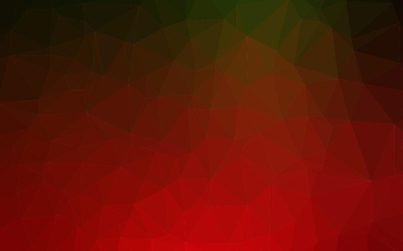 donkergroene, rode vector glanzende driehoekige achtergrond.