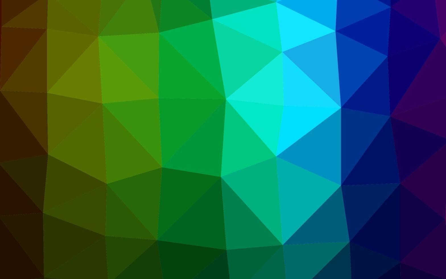 donkere veelkleurige, regenboog vector abstracte veelhoekige dekking.