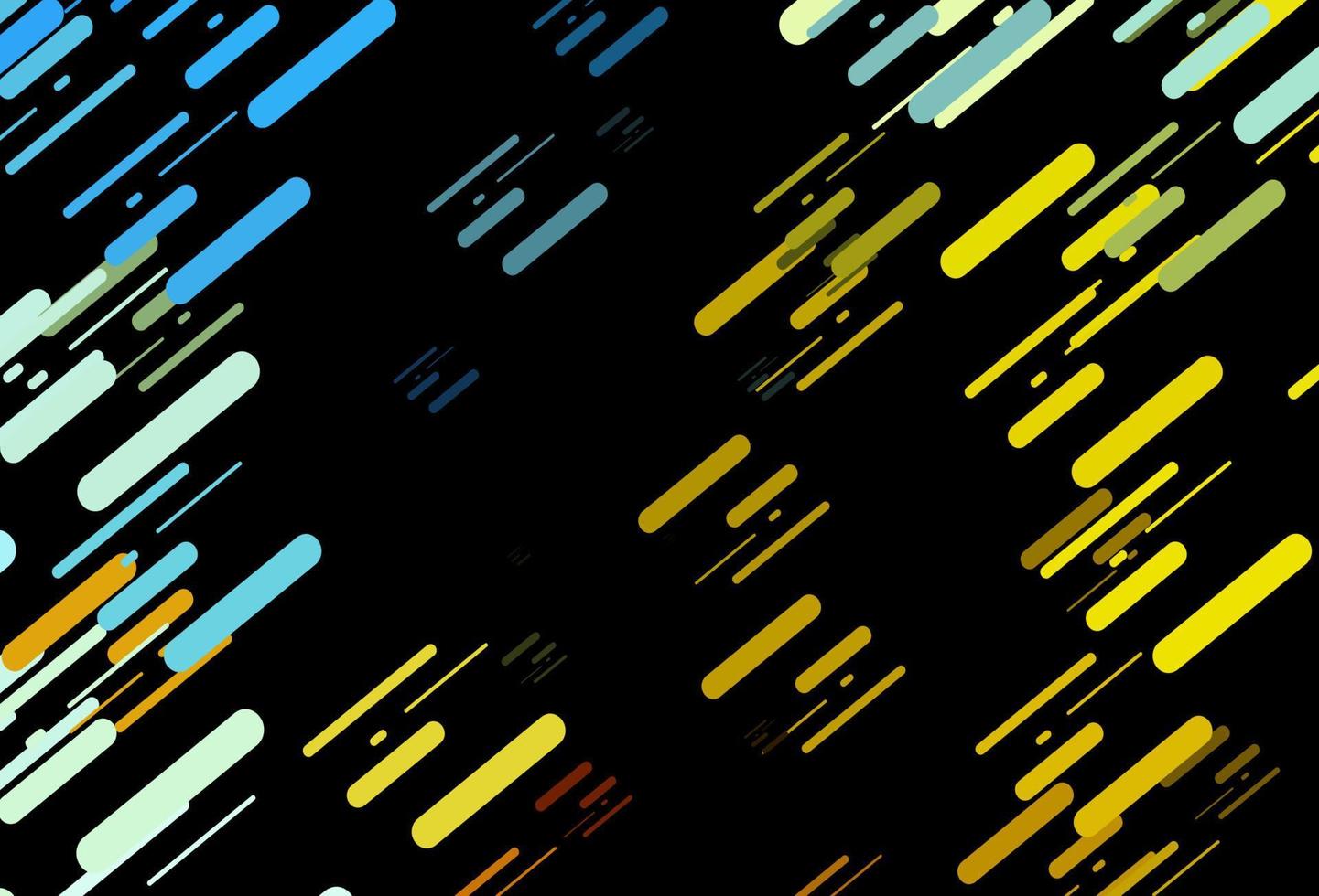 donkerblauwe, gele vectortextuur met kleurrijke lijnen. vector