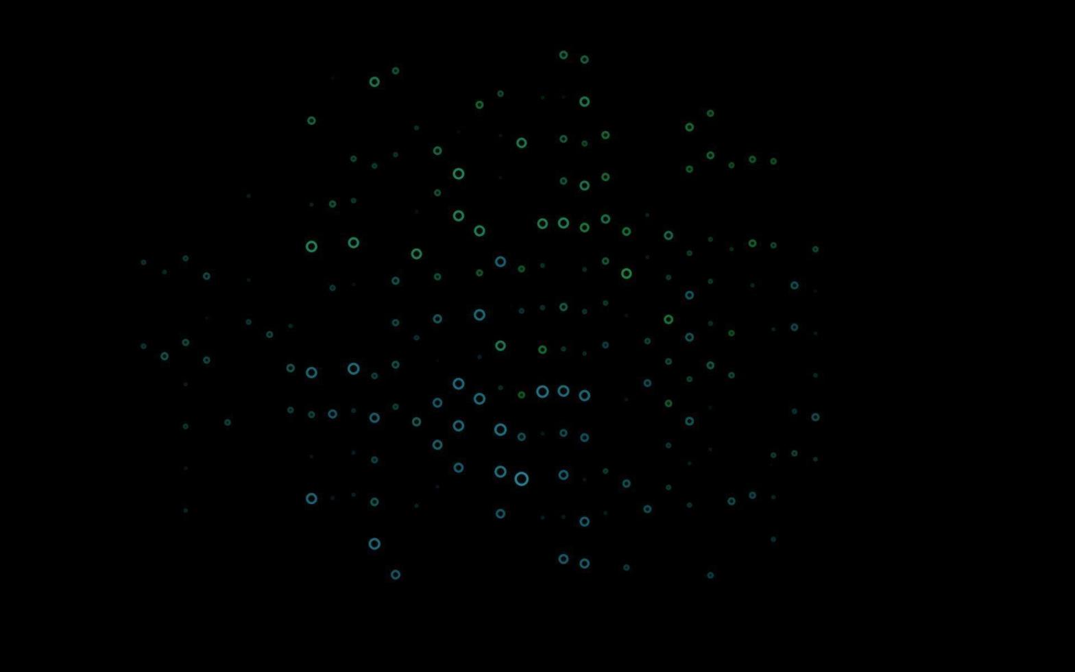 donkerblauwe, groene vectorachtergrond met stippen. vector