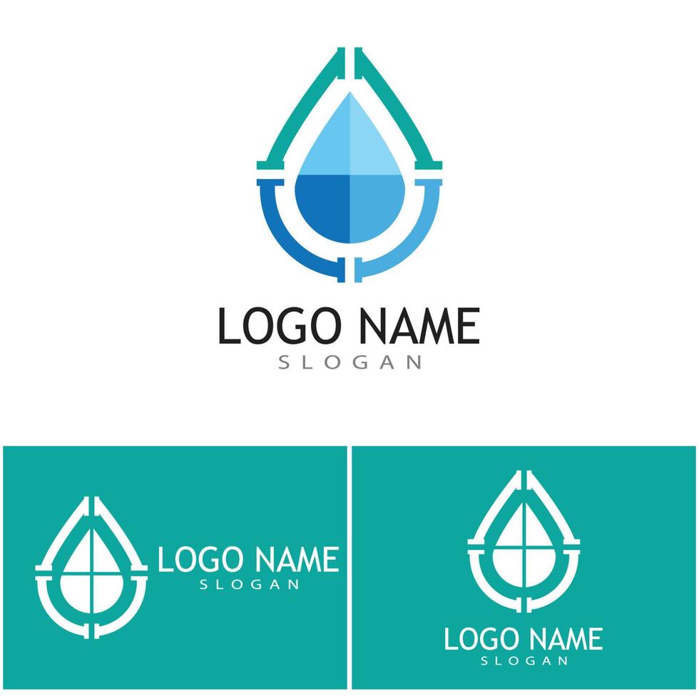 water laten vallen illustratie logo vector ontwerp