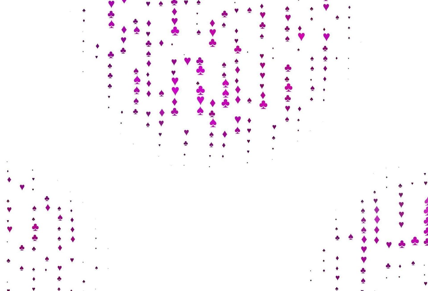 lichtpaarse vectorachtergrond met kaartentekens. vector