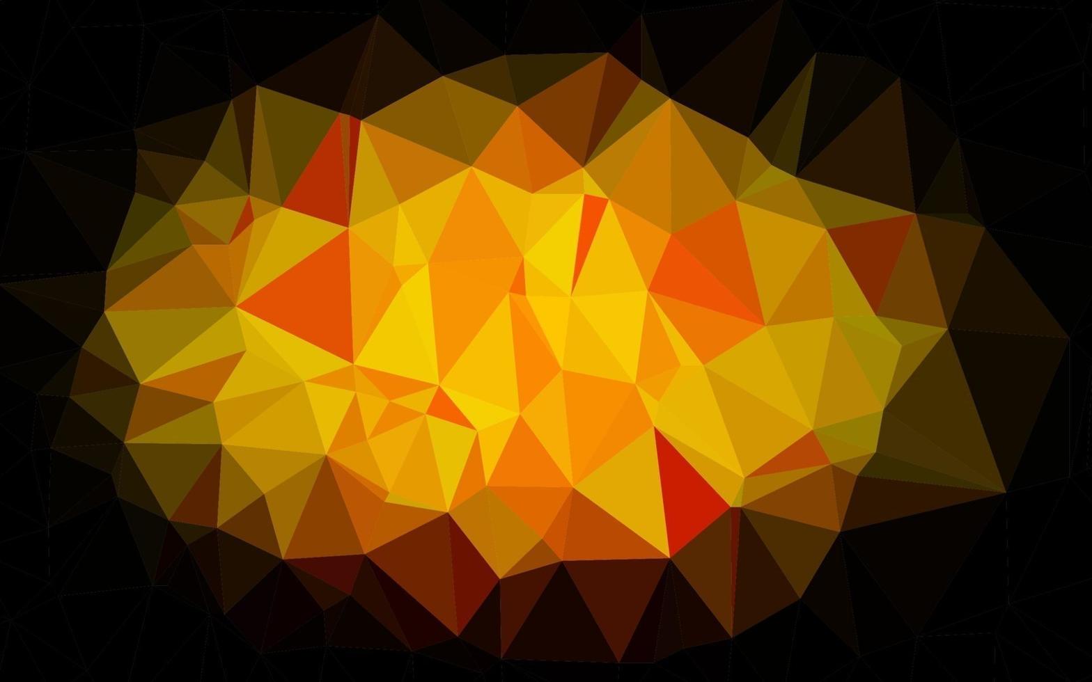 licht oranje vector driehoek mozaïek sjabloon.