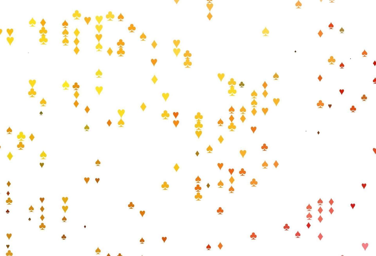 lichtgele, oranje vectordekking met goksymbolen. vector