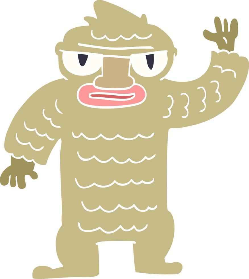 tekenfilm tekening groot yeti vector