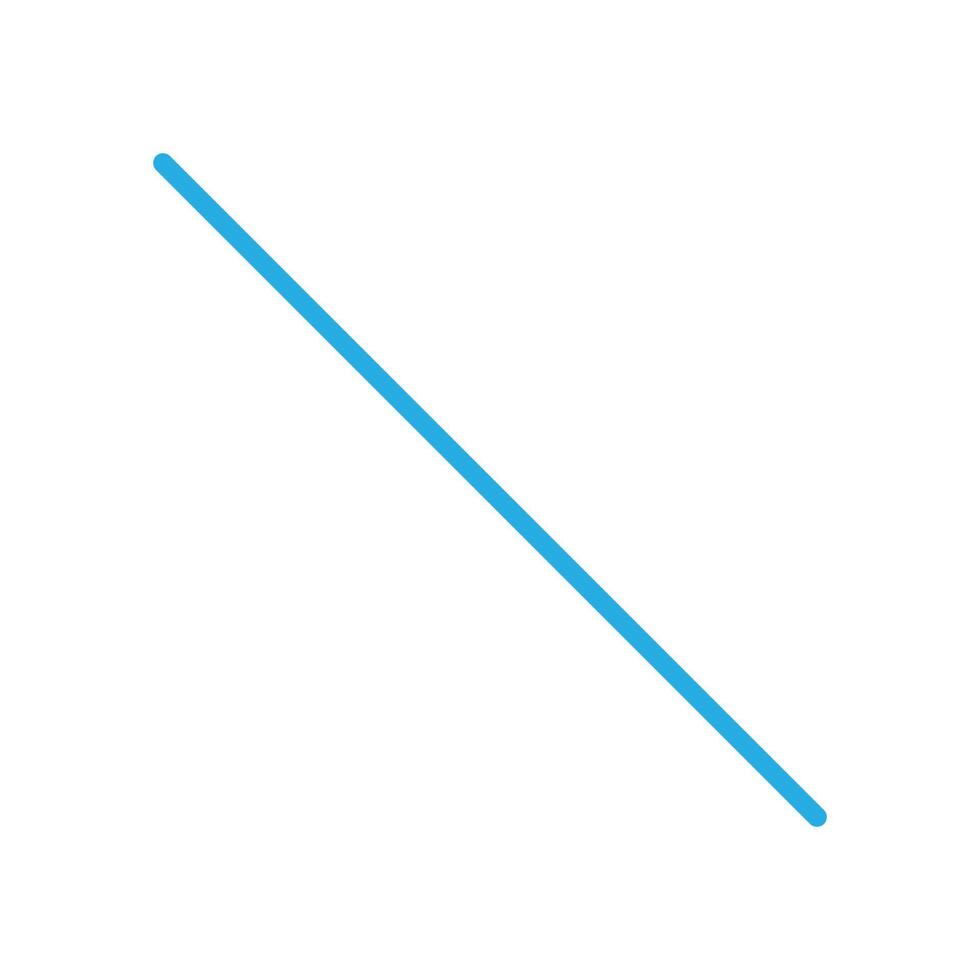 eps10 blauw vector single Rechtdoor diagonaal lijn icoon geïsoleerd Aan wit achtergrond. gemakkelijk schets of beroerte symbool in een gemakkelijk vlak modieus modern stijl voor uw website ontwerp, logo, en mobiel app